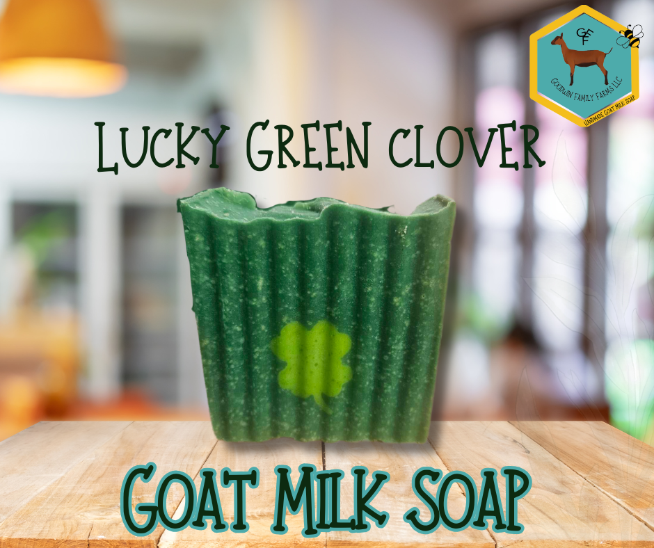 Homemade Goat Milk Soap - Lucky Green Clover