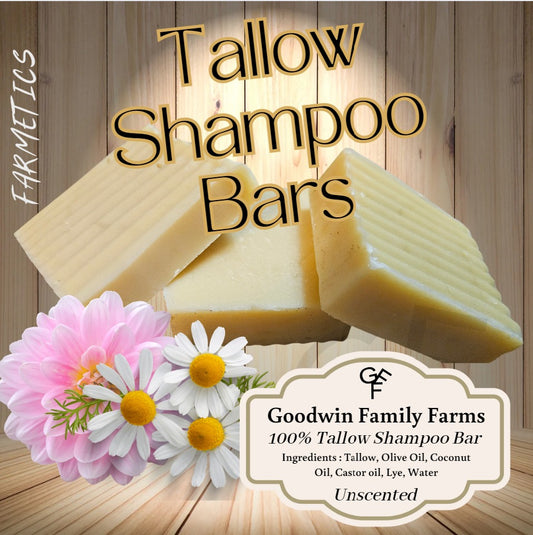 Unscented Tallow Shampoo Bars