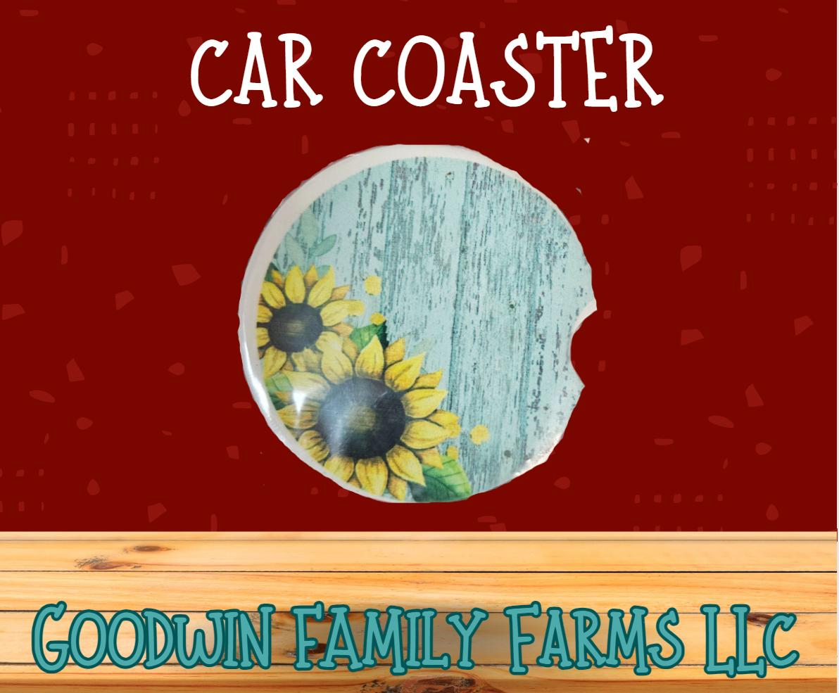 Sunflowers car coaster