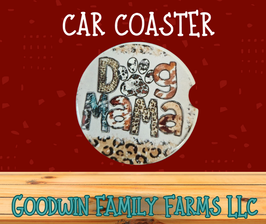 Dog Mama Car Coaster