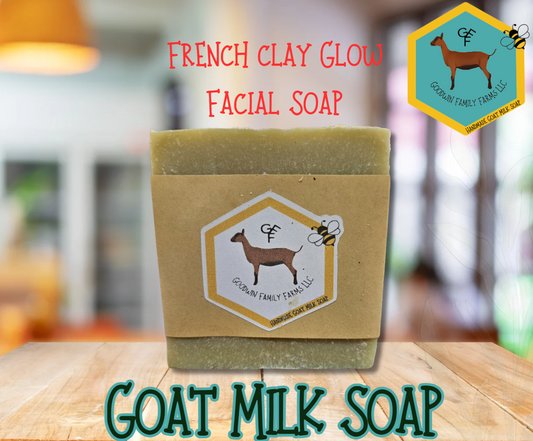 Homemade Goat Milk Soap - French Clay Glow Face Bar